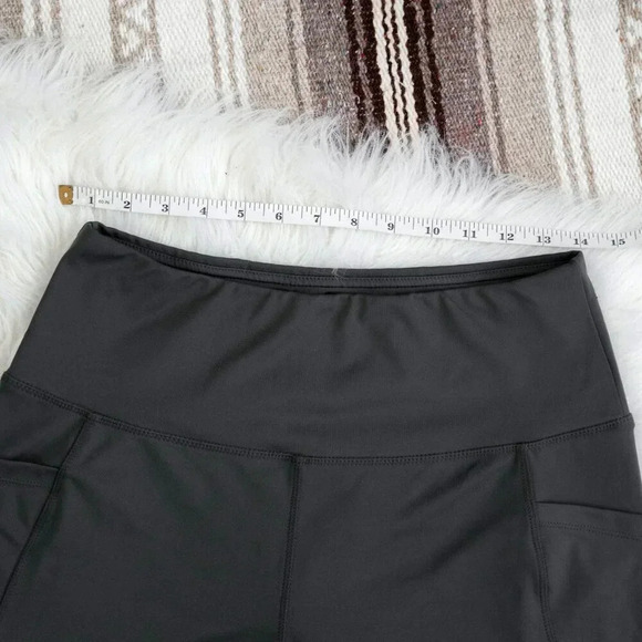 EUC N.Y.L. New York Laundry Size Large Gray/Green Cropped Leggings with Pockets - Picture 5 of 7